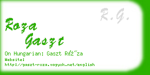 roza gaszt business card